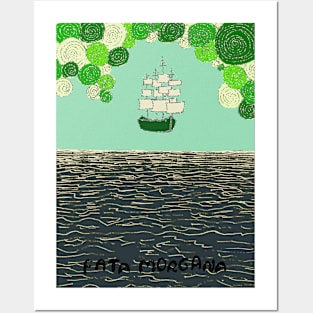 Fata morgana - flying ship Posters and Art